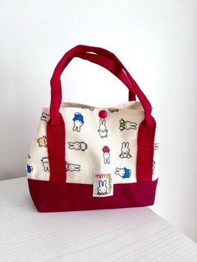 Miffy Mini Canvas Tote Bag with Red Accents
